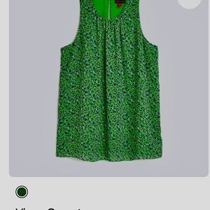 Vince Camuto - Green Floral Sleeveless Top